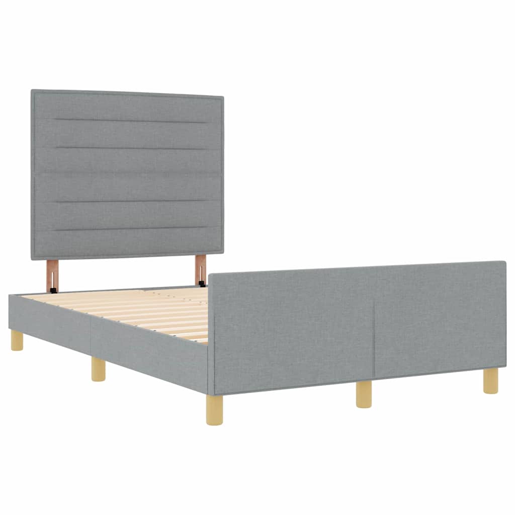 Struttura del letto Grigio chiaro 160 x 200 cm Tessuto | homemem39