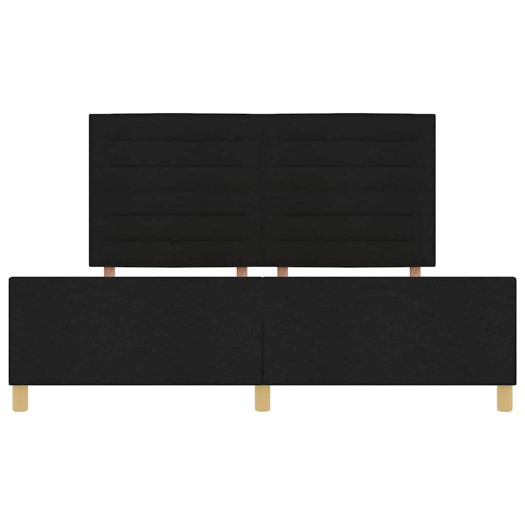 Struttura del letto con testiera Nero 180 x 200 cm Tessuto | homemem39
