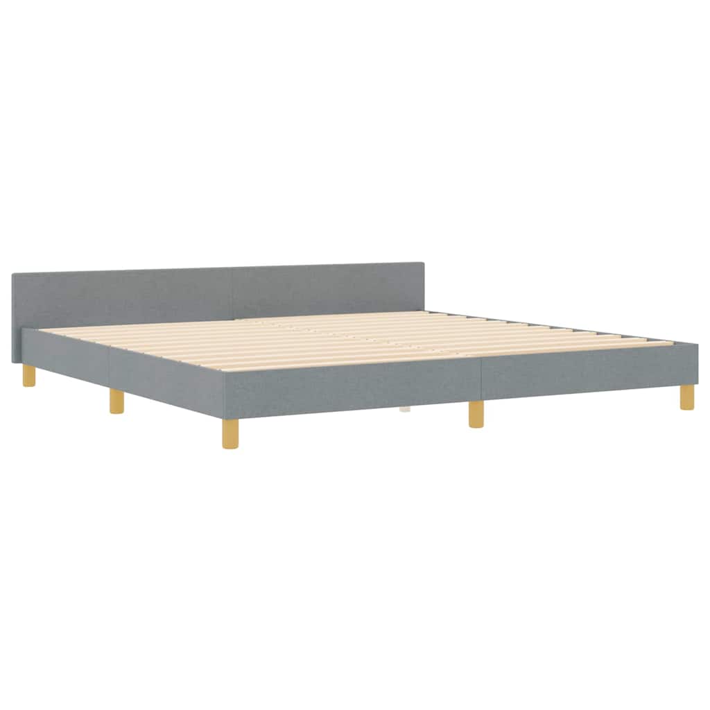 Struttura del letto Grigio chiaro 200 x 200 cm Tessuto | homemem39