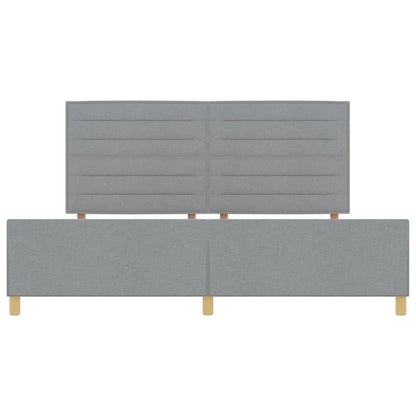 Struttura del letto Grigio chiaro 200 x 200 cm Tessuto | homemem39