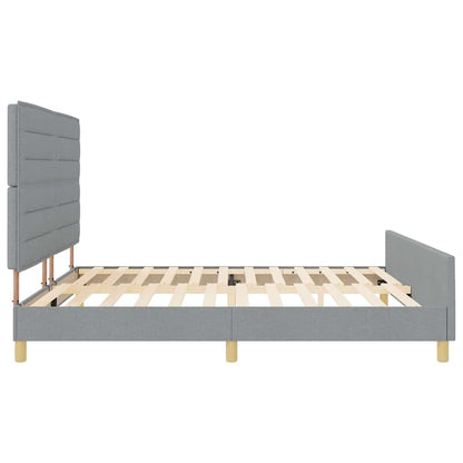 Struttura del letto Grigio chiaro 200 x 200 cm Tessuto | homemem39