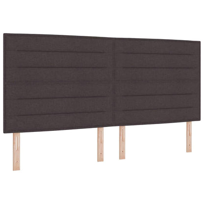 Struttura del letto Marrone scuro 200 x 200 cm Tessuto | homemem39