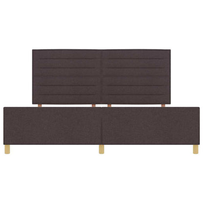 Struttura del letto Marrone scuro 200 x 200 cm Tessuto | homemem39