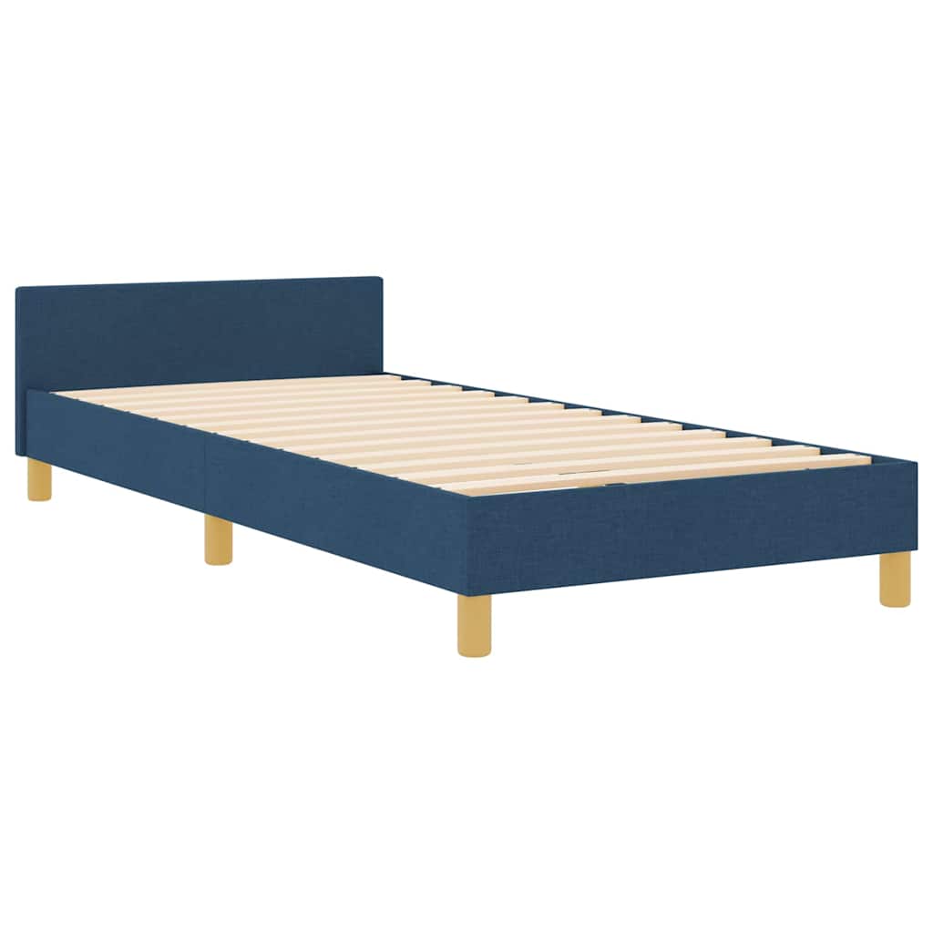 Struttura del letto con testiera Blu 80 x 200 cm Tessuto | homemem39