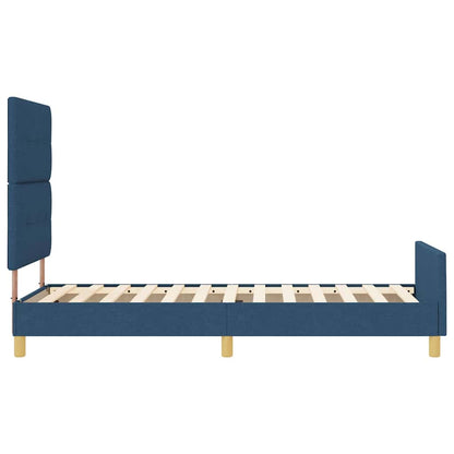 Struttura del letto con testiera Blu 80 x 200 cm Tessuto | homemem39