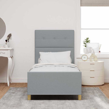Struttura del letto Grigio chiaro 90 x 190 cm Tessuto | homemem39