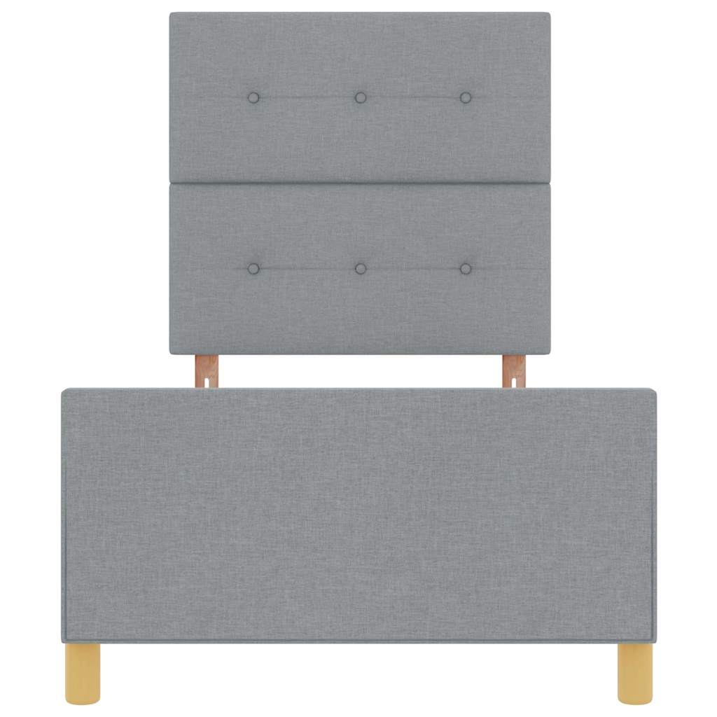 Struttura del letto Grigio chiaro 90 x 190 cm Tessuto | homemem39