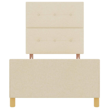 Struttura del letto con testiera Crema 90 x 200 cm Tessuto | homemem39
