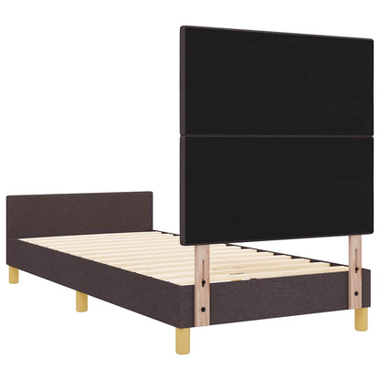 Struttura del letto Marrone scuro 100 x 200 cm Tessuto | homemem39