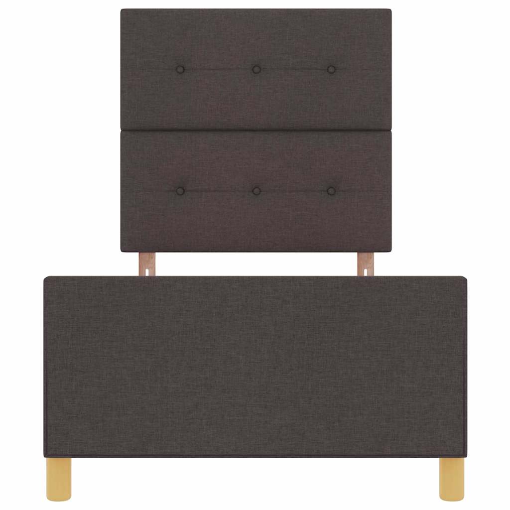 Struttura del letto Marrone scuro 100 x 200 cm Tessuto | homemem39