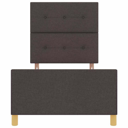 Struttura del letto Marrone scuro 100 x 200 cm Tessuto | homemem39