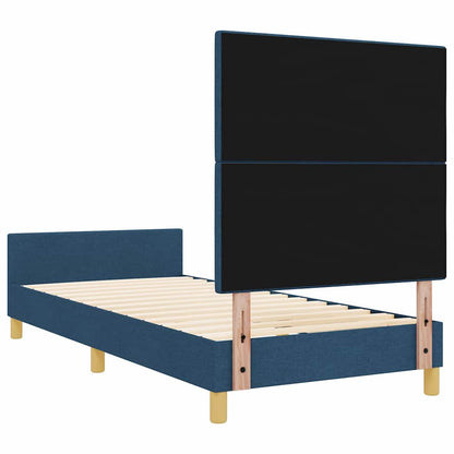 Struttura del letto con testiera Blu 100 x 200 cm Tessuto | homemem39