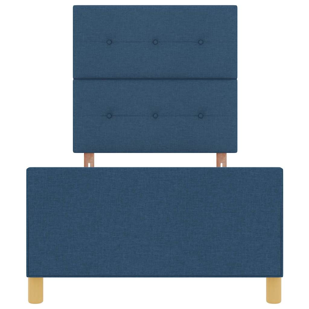 Struttura del letto con testiera Blu 100 x 200 cm Tessuto | homemem39