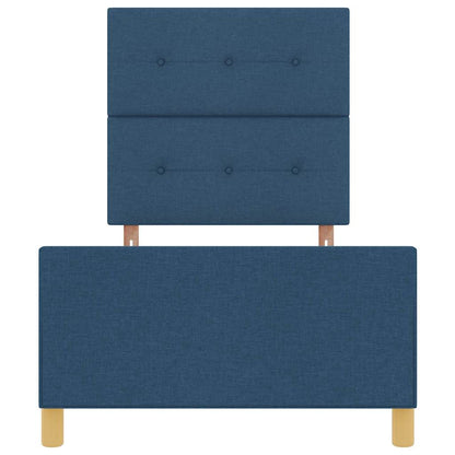 Struttura del letto con testiera Blu 100 x 200 cm Tessuto | homemem39