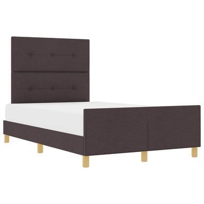 Struttura del letto Marrone scuro 120 x 190 cm Tessuto | homemem39