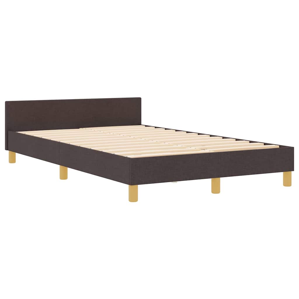 Struttura del letto Marrone scuro 120 x 190 cm Tessuto | homemem39
