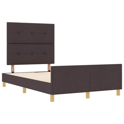 Struttura del letto Marrone scuro 120 x 190 cm Tessuto | homemem39