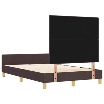 Struttura del letto Marrone scuro 120 x 190 cm Tessuto | homemem39