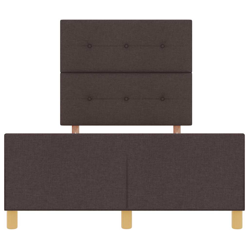 Struttura del letto Marrone scuro 120 x 190 cm Tessuto | homemem39