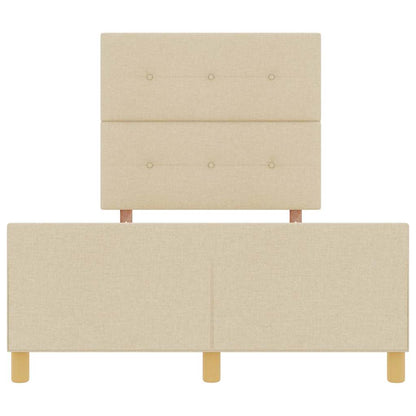 Struttura del letto con testiera Crema 120 x 190 cm Tessuto | homemem39