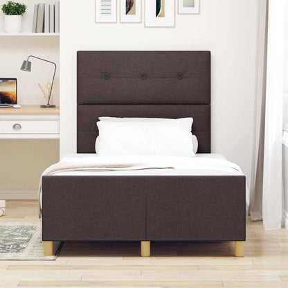 Struttura del letto Marrone scuro 120 x 200 cm Tessuto | homemem39