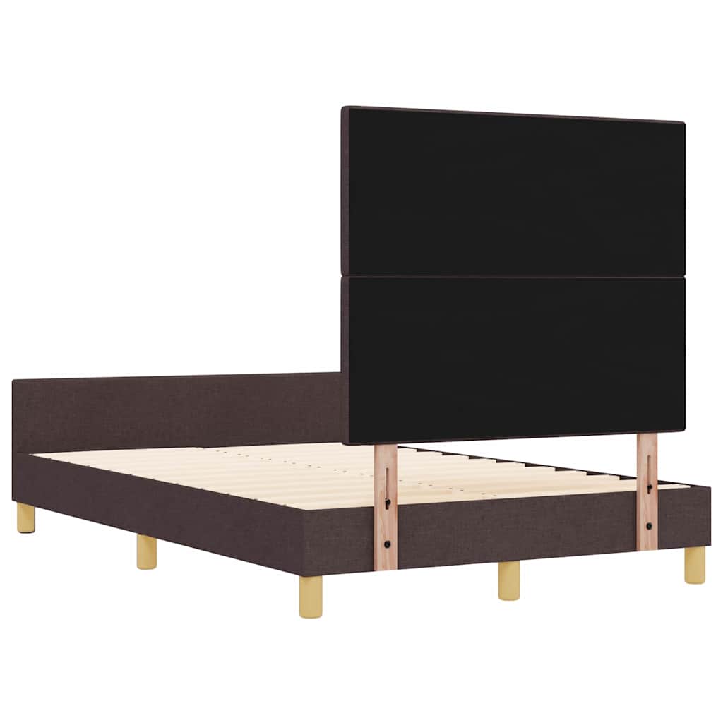 Struttura del letto Marrone scuro 120 x 200 cm Tessuto | homemem39