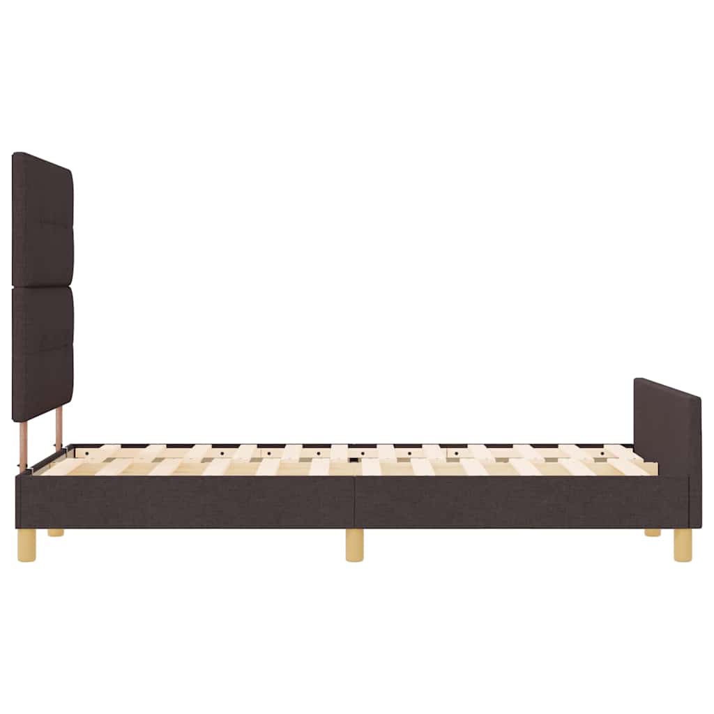 Struttura del letto Marrone scuro 120 x 200 cm Tessuto | homemem39