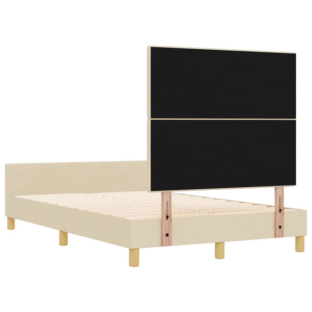 Struttura del letto con testiera Crema 120 x 200 cm Tessuto | homemem39