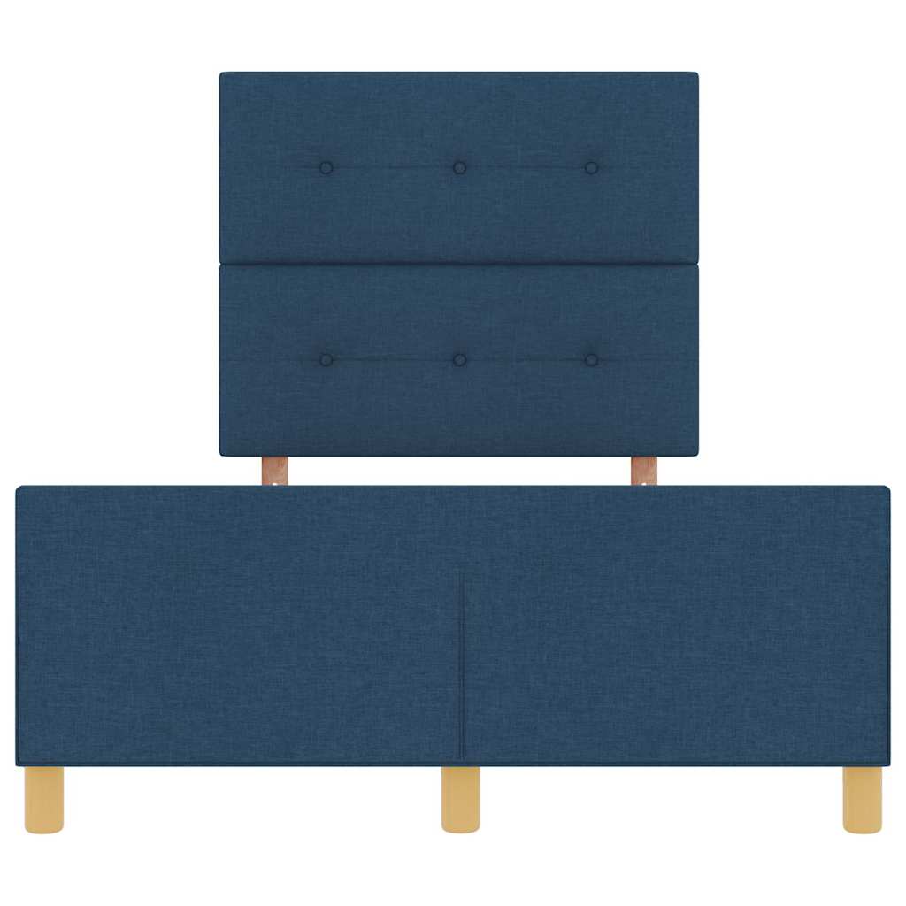 Struttura del letto con testiera Blu 120 x 200 cm Tessuto | homemem39