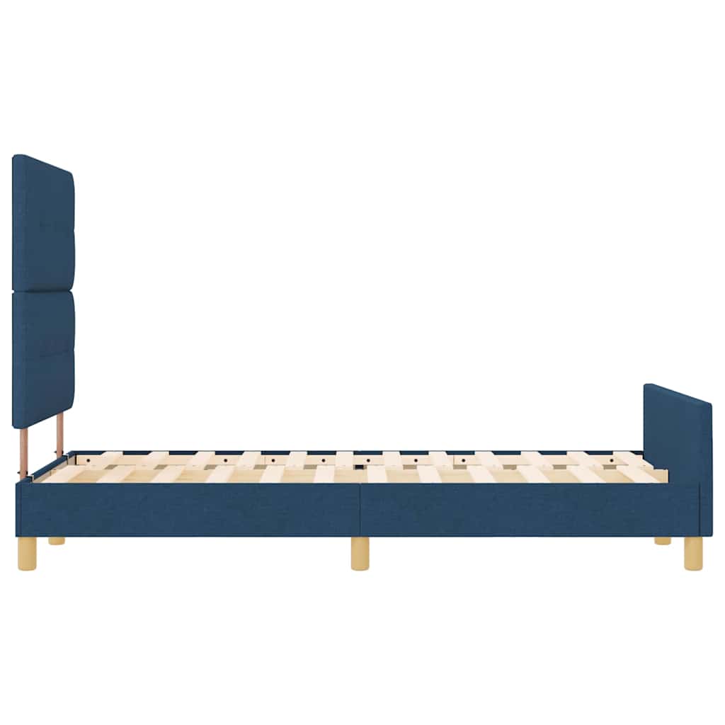 Struttura del letto con testiera Blu 120 x 200 cm Tessuto | homemem39