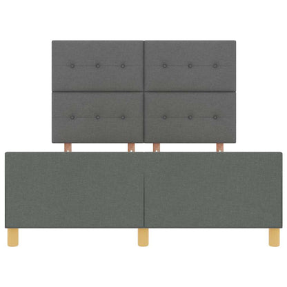 Struttura del letto Grigio scuro 140 x 190 cm Tessuto