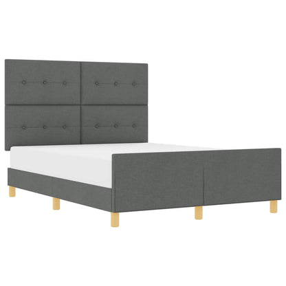 Struttura del letto Grigio scuro 140 x 200 cm Tessuto | homemem39