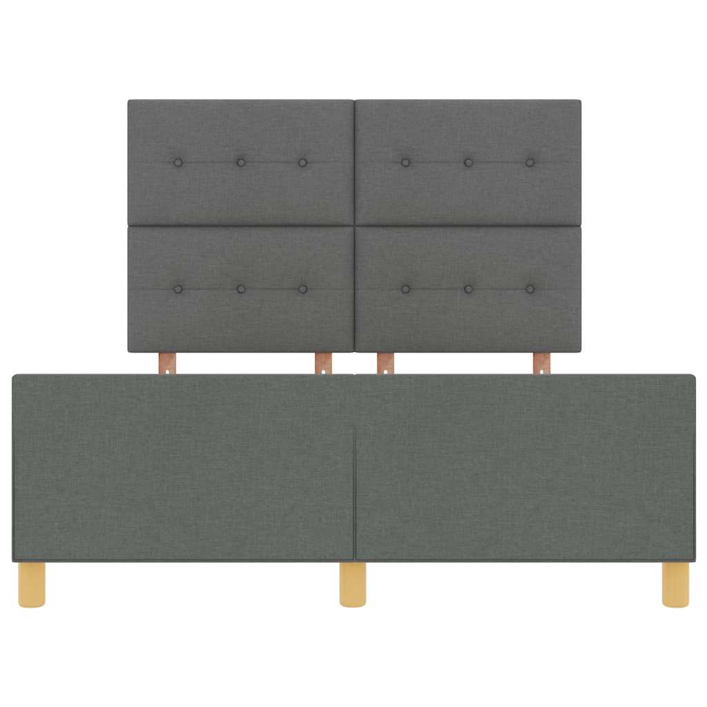 Struttura del letto Grigio scuro 140 x 200 cm Tessuto | homemem39