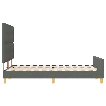 Struttura del letto Grigio scuro 140 x 200 cm Tessuto | homemem39