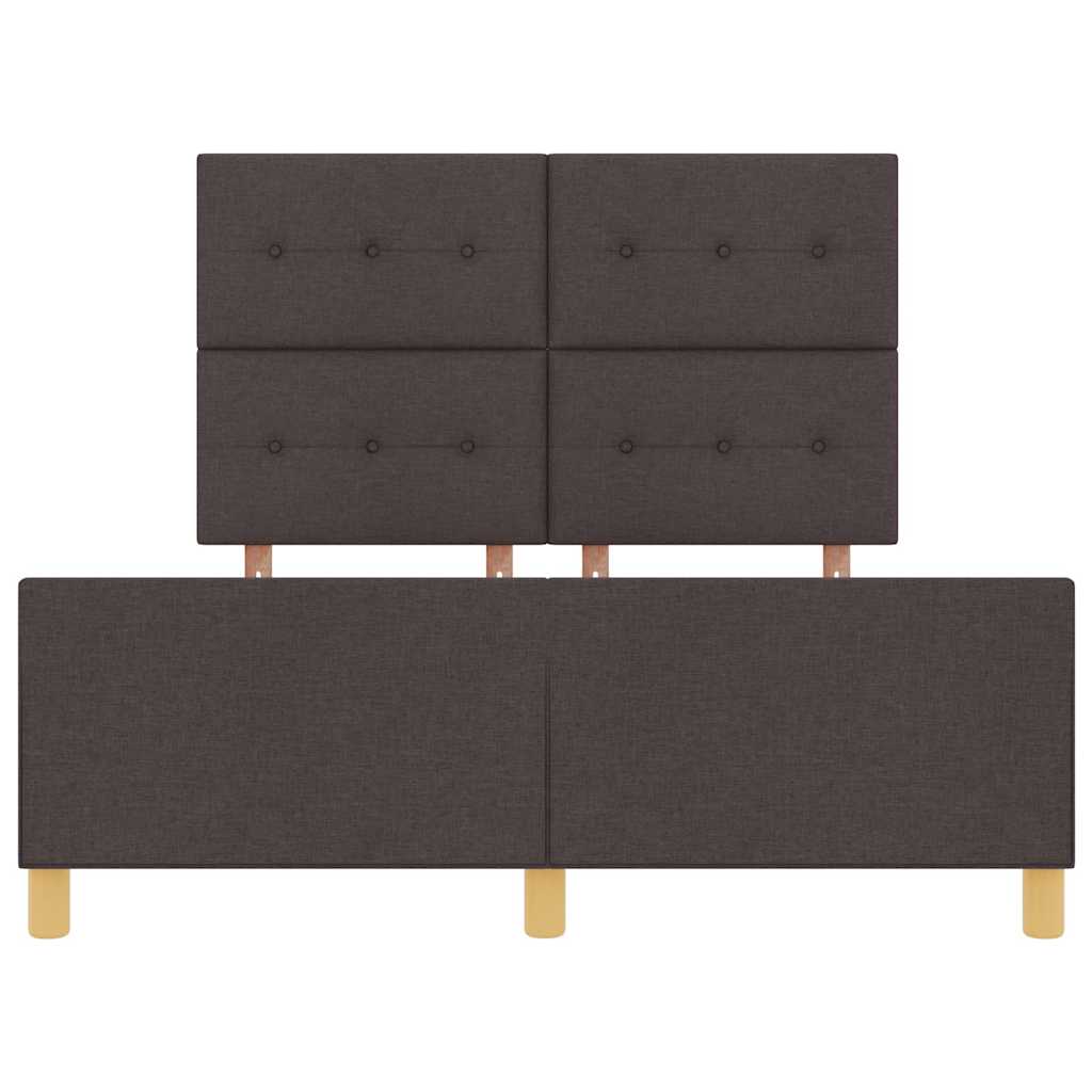 Struttura del letto Marrone scuro 140 x 200 cm Tessuto | homemem39