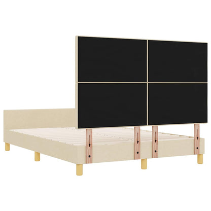 Struttura del letto con testiera Crema 140 x 200 cm Tessuto | homemem39