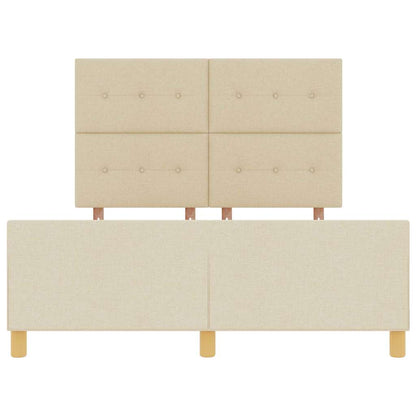 Struttura del letto con testiera Crema 140 x 200 cm Tessuto | homemem39