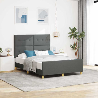 Struttura del letto Grigio scuro 160 x 200 cm Tessuto | homemem39