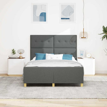 Struttura del letto Grigio scuro 160 x 200 cm Tessuto | homemem39
