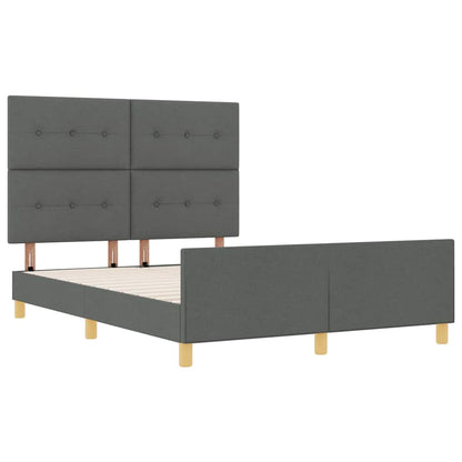 Struttura del letto Grigio scuro 160 x 200 cm Tessuto | homemem39
