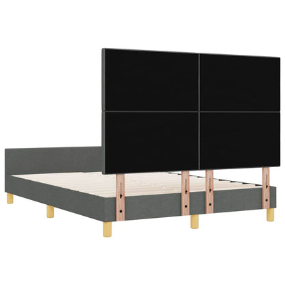 Struttura del letto Grigio scuro 160 x 200 cm Tessuto | homemem39