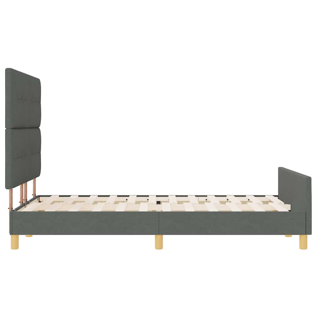 Struttura del letto Grigio scuro 160 x 200 cm Tessuto | homemem39