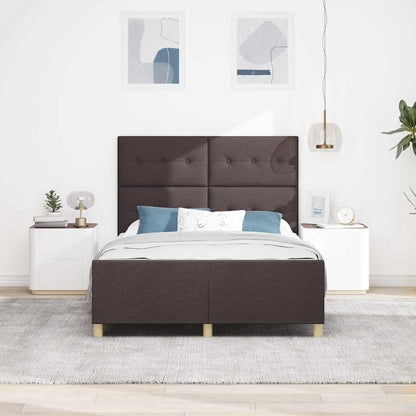 Struttura del letto Marrone scuro 160 x 200 cm Tessuto | homemem39