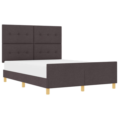 Struttura del letto Marrone scuro 160 x 200 cm Tessuto | homemem39