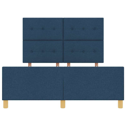 Struttura del letto con testiera Blu 160 x 200 cm Tessuto | homemem39