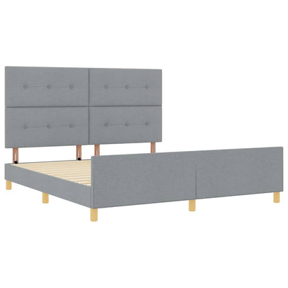 Struttura del letto Grigio chiaro 180 x 200 cm Tessuto