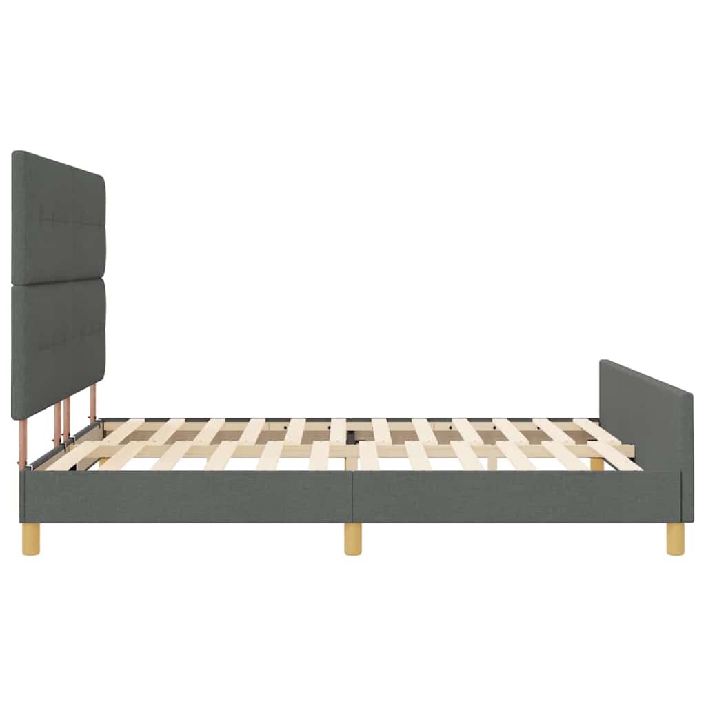 Struttura del letto Grigio scuro 180 x 200 cm Tessuto | homemem39