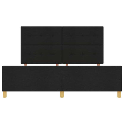 Struttura del letto con testiera Nero 180 x 200 cm Tessuto | homemem39