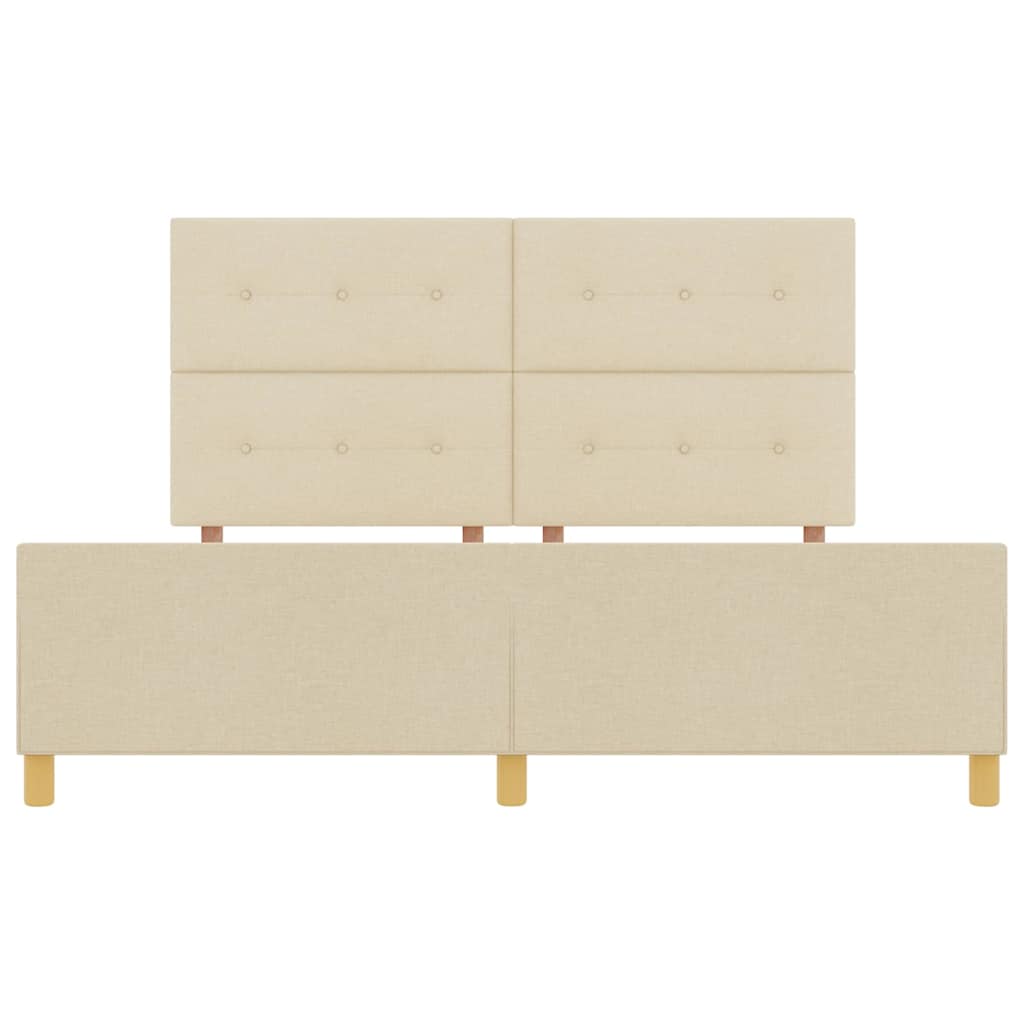 Struttura del letto con testiera Crema 180 x 200 cm Tessuto | homemem39