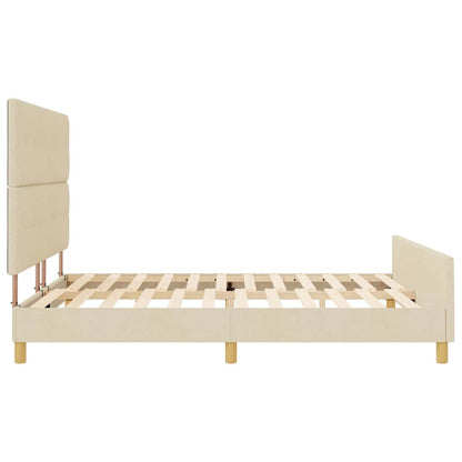 Struttura del letto con testiera Crema 180 x 200 cm Tessuto | homemem39